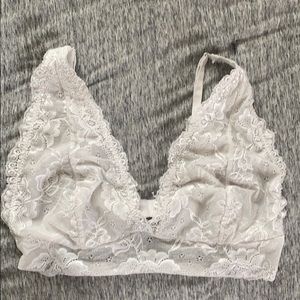 White lace bralette